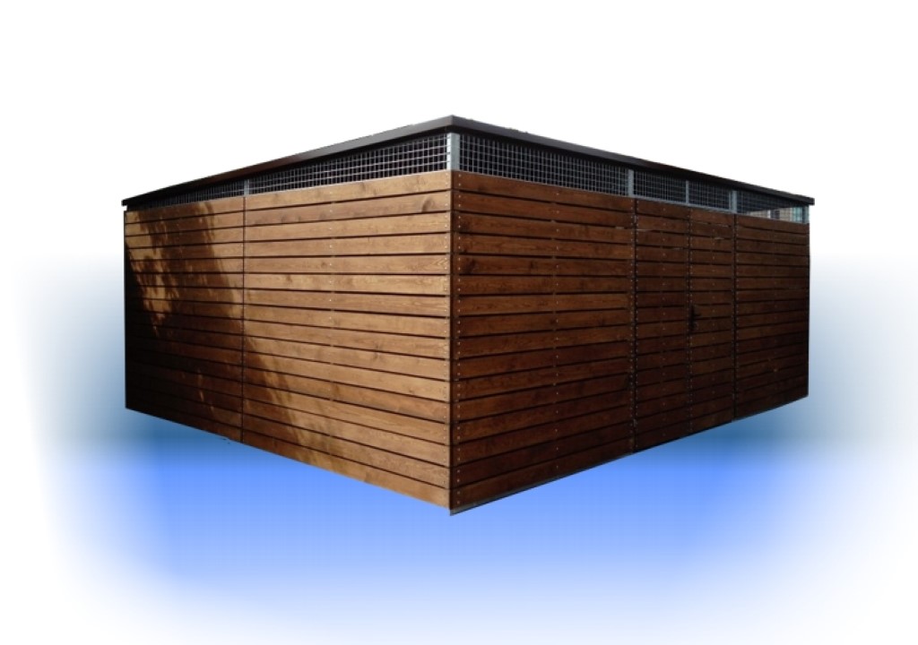 drewniana wiata smietnikwa